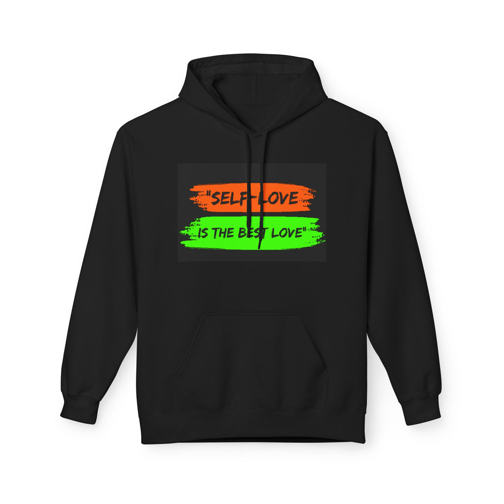 Self Love Hoodie - "Self Love Is The Best Love" Neon Brushstroke Pullover