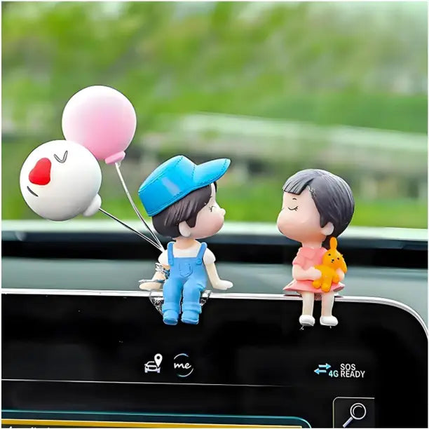 Eshopy Love Couple Doll for Car Dashboard, Office Desk & Gift Purpose